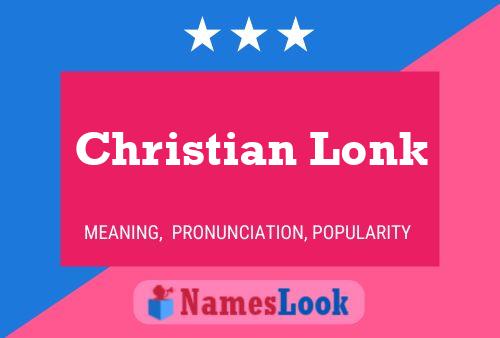 Póster del nombre Christian Lonk