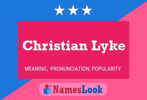 Póster del nombre Christian Lyke