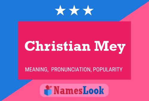 Póster del nombre Christian Mey