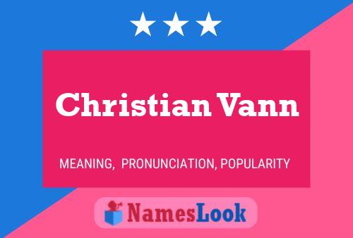 Póster del nombre Christian Vann