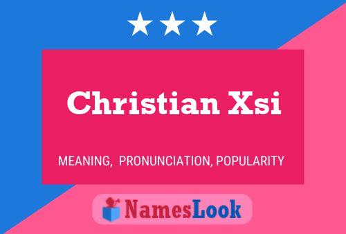 Póster del nombre Christian Xsi