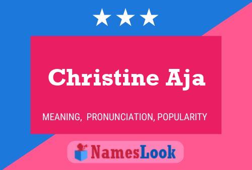 Póster del nombre Christine Aja