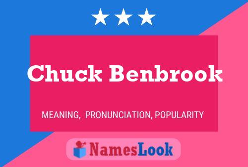 Póster del nombre Chuck Benbrook