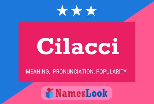 Póster del nombre Cilacci