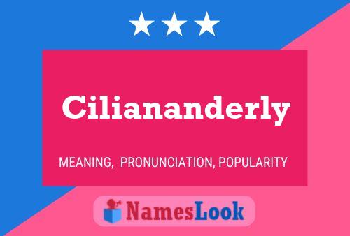 Póster del nombre Ciliananderly