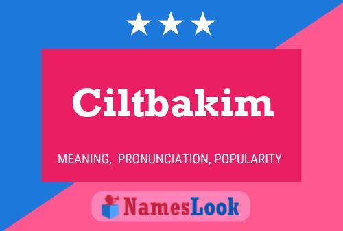 Póster del nombre Ciltbakim