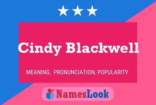 Póster del nombre Cindy Blackwell