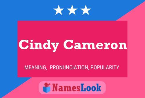 Póster del nombre Cindy Cameron