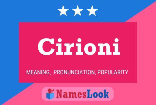 Póster del nombre Cirioni