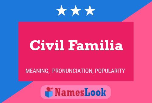 Póster del nombre Civil Familia