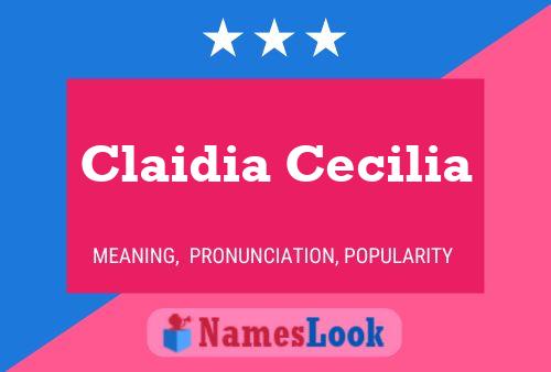 Póster del nombre Claidia Cecilia