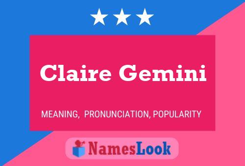 Póster del nombre Claire Gemini