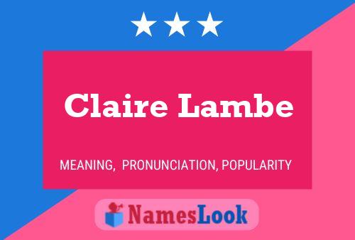 Póster del nombre Claire Lambe