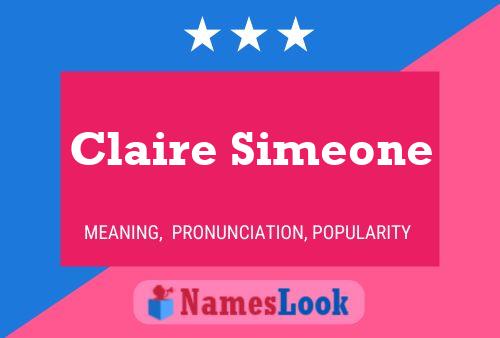 Póster del nombre Claire Simeone