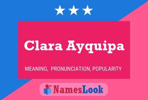 Póster del nombre Clara Ayquipa