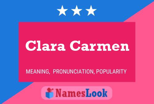 Póster del nombre Clara Carmen