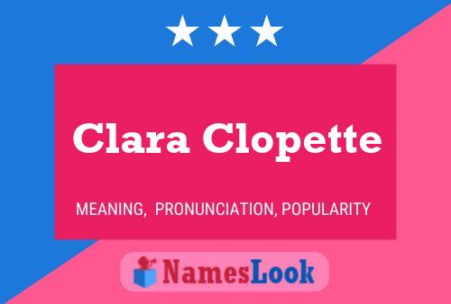 Póster del nombre Clara Clopette