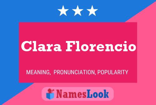 Póster del nombre Clara Florencio