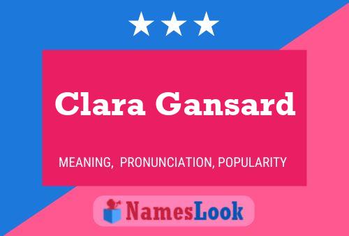 Póster del nombre Clara Gansard