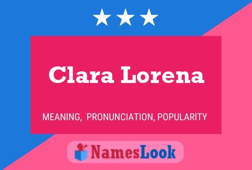 Póster del nombre Clara Lorena