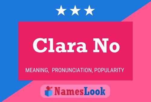 Póster del nombre Clara No