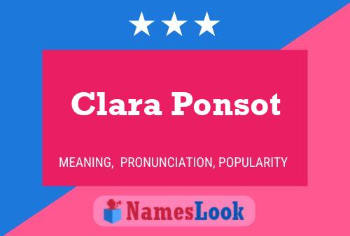 Póster del nombre Clara Ponsot