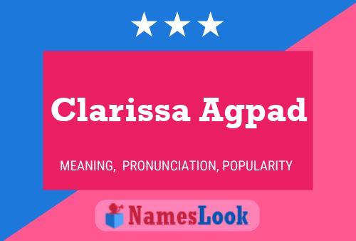 Póster del nombre Clarissa Agpad