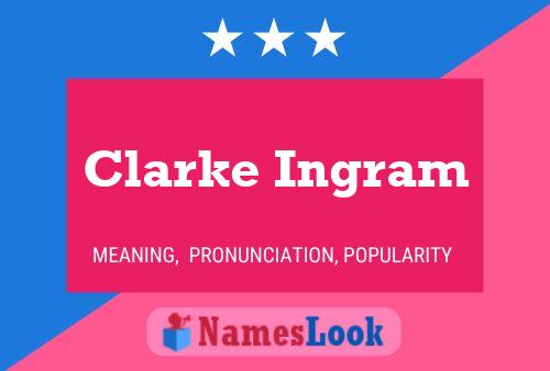 Póster del nombre Clarke Ingram