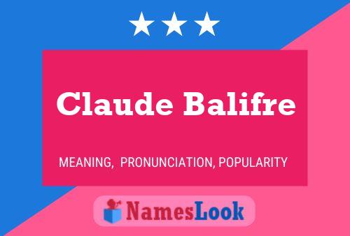 Póster del nombre Claude Balifre