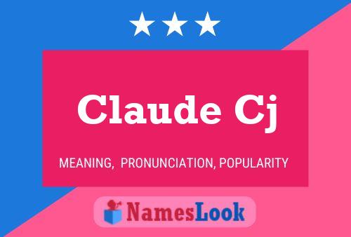 Póster del nombre Claude Cj