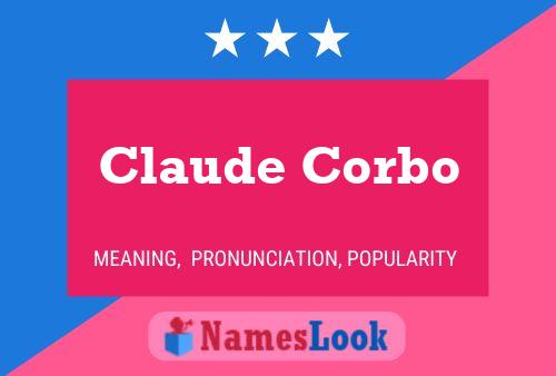 Póster del nombre Claude Corbo