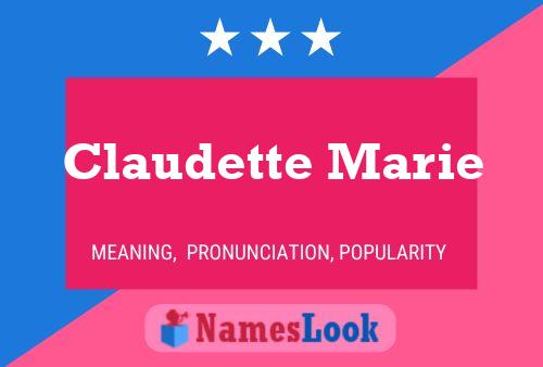 Póster del nombre Claudette Marie