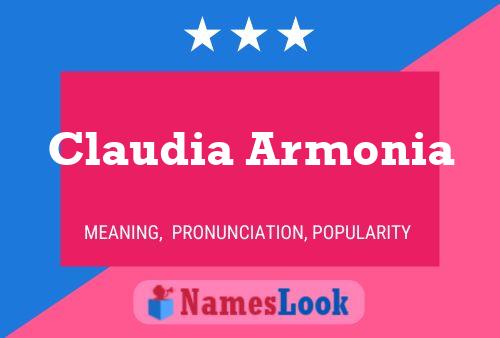 Póster del nombre Claudia Armonia