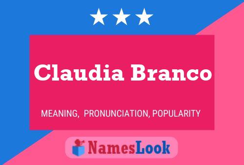 Póster del nombre Claudia Branco