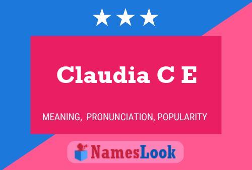 Póster del nombre Claudia C E