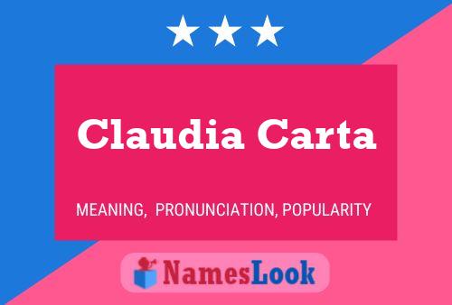 Póster del nombre Claudia Carta