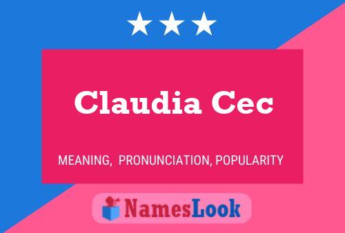 Póster del nombre Claudia Cec