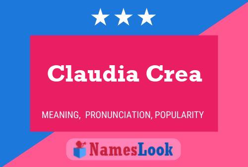 Póster del nombre Claudia Crea