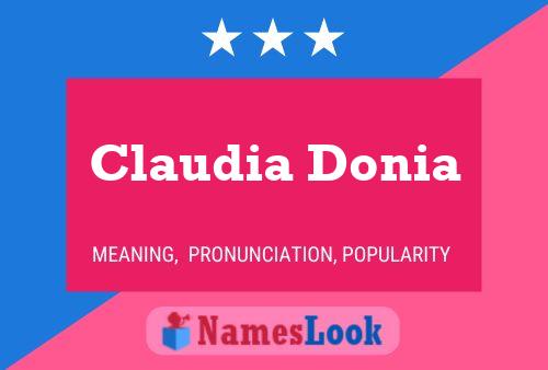 Póster del nombre Claudia Donia