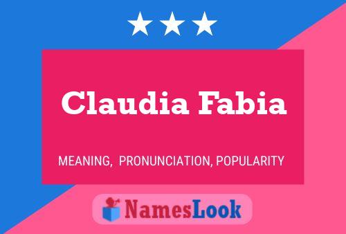 Póster del nombre Claudia Fabia