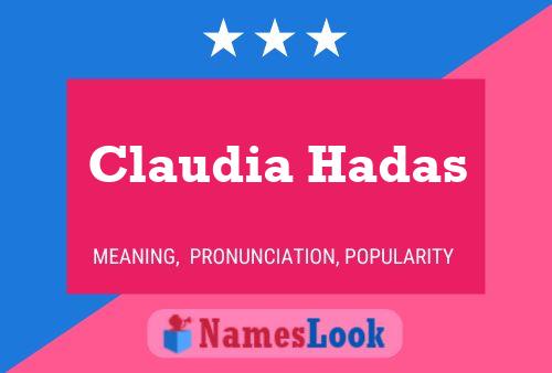 Póster del nombre Claudia Hadas