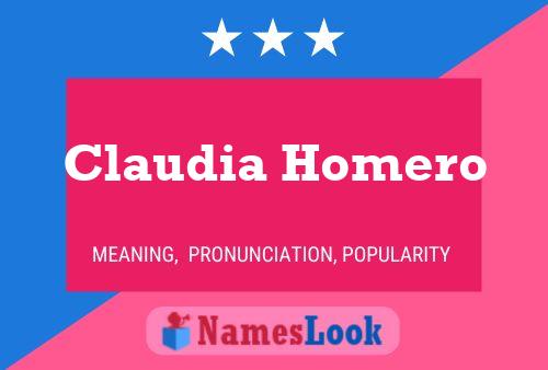 Póster del nombre Claudia Homero