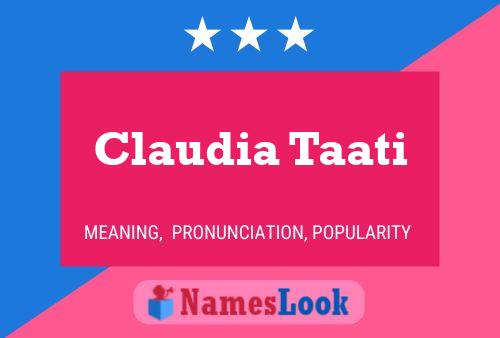 Póster del nombre Claudia Taati