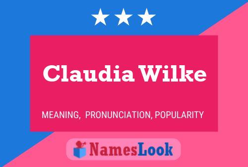 Póster del nombre Claudia Wilke