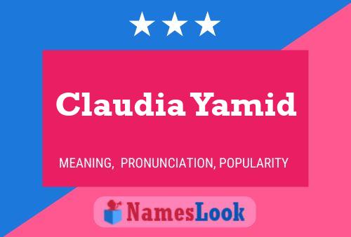 Póster del nombre Claudia Yamid