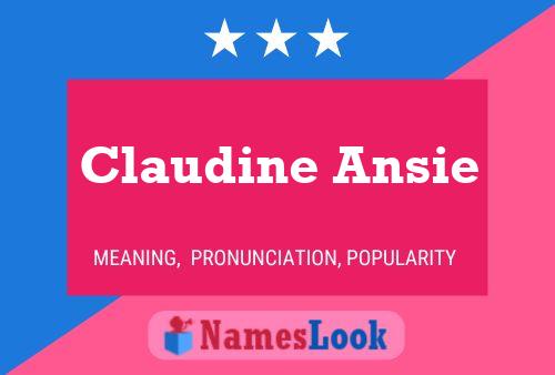 Póster del nombre Claudine Ansie