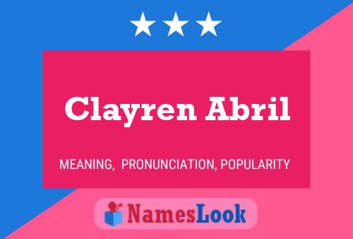 Póster del nombre Clayren Abril