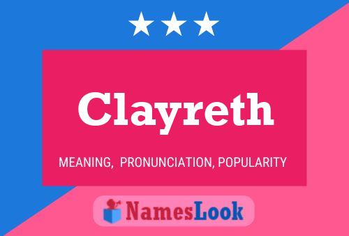 Póster del nombre Clayreth