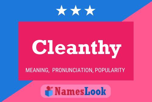 Póster del nombre Cleanthy