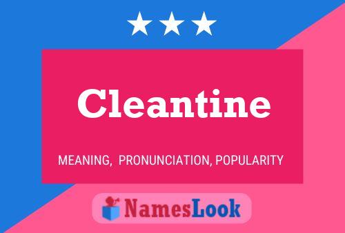 Póster del nombre Cleantine